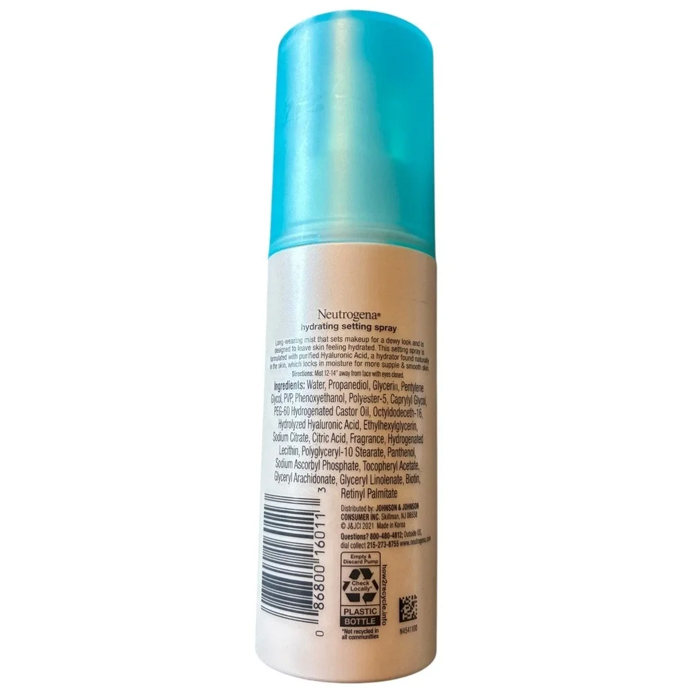 Neutrogena Hydro Boost Hydrating Setting Spray Hyaluronic‎ Acid 3.4 fl oz 100ml